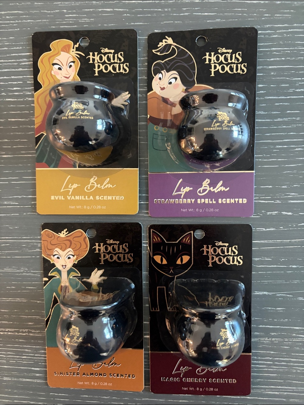Disney Hocus Pocus Cauldron Lip Balm Full Set of 4